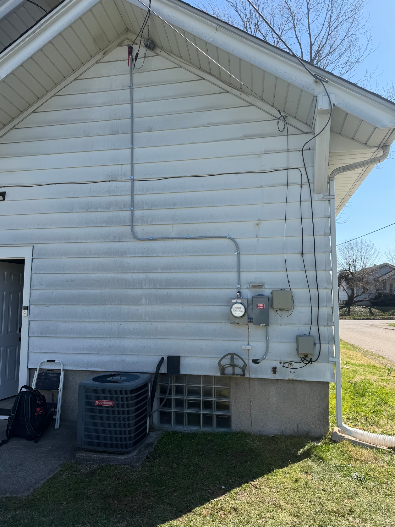 Side-of-house service entry